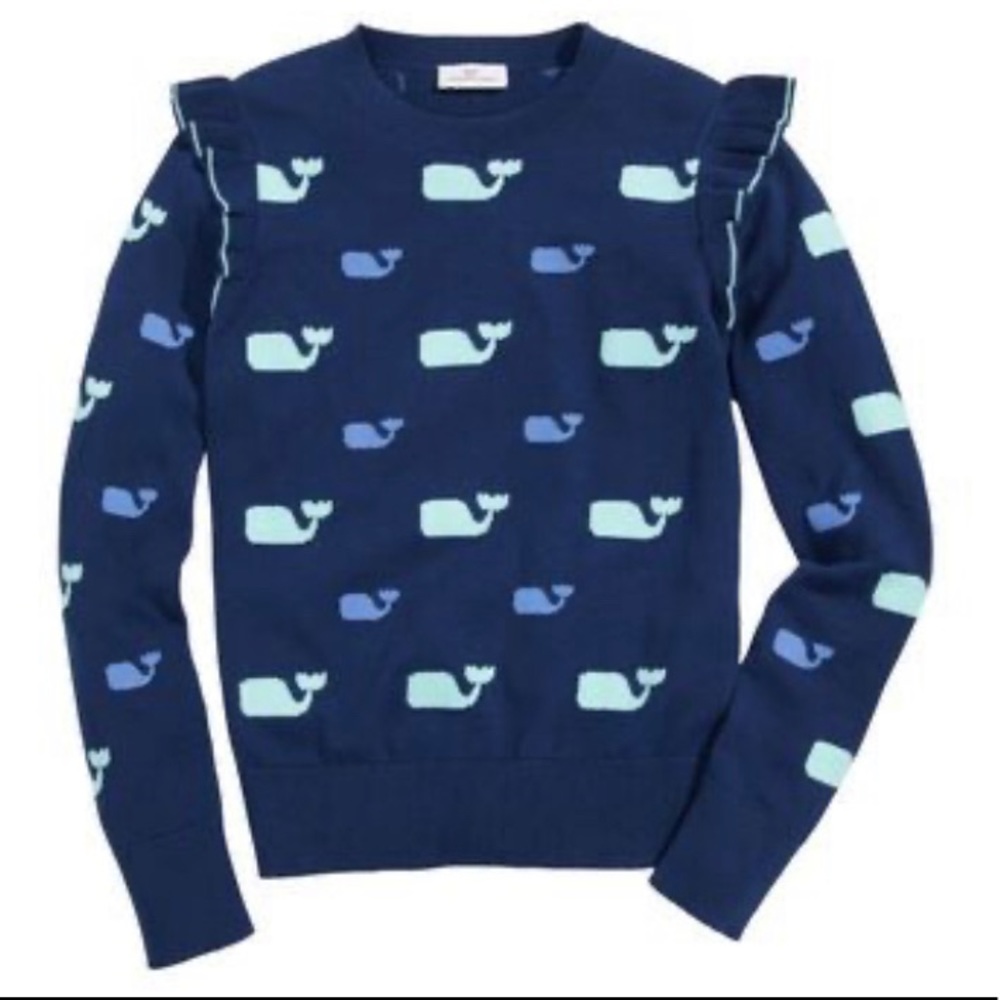 Vineyard Vines Intarsia Whale Crewneck Sweater - XL
